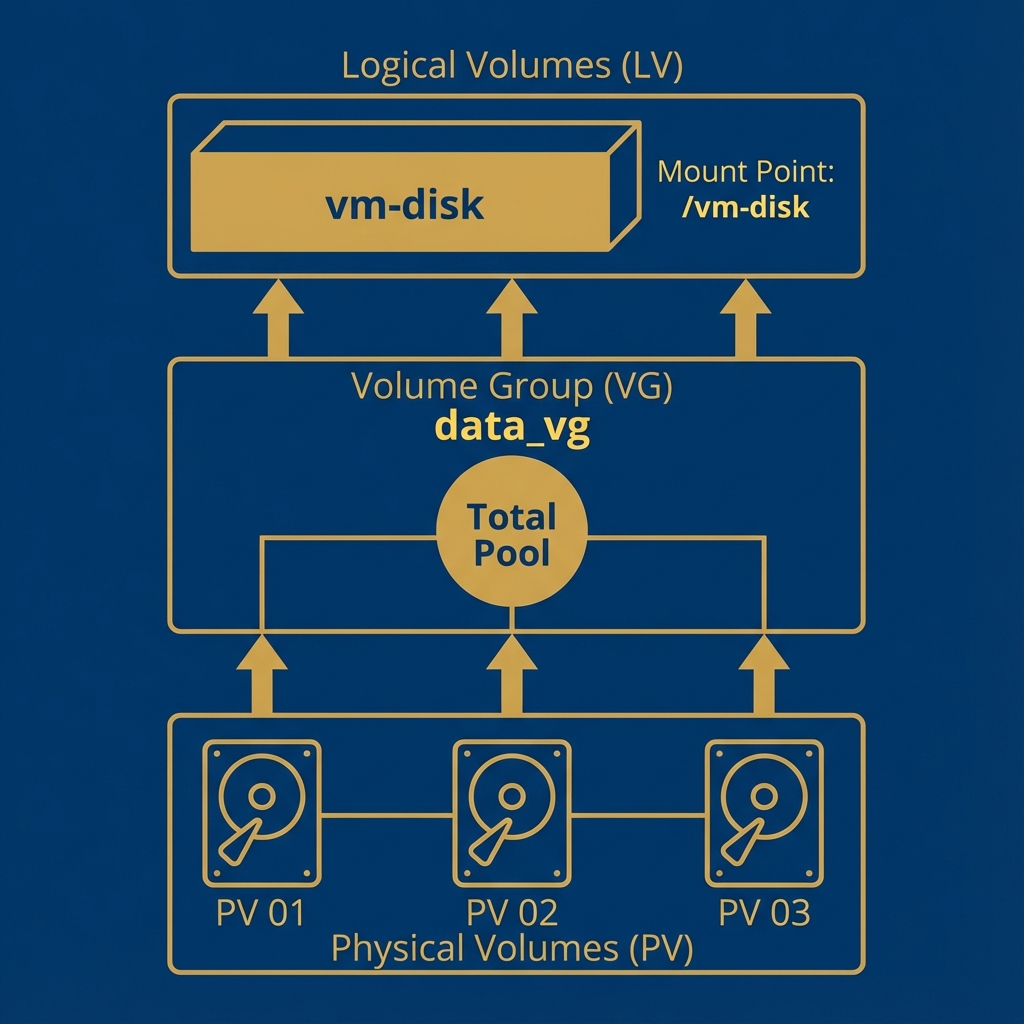 LVM Architecture - Three-Tier Hierarchy