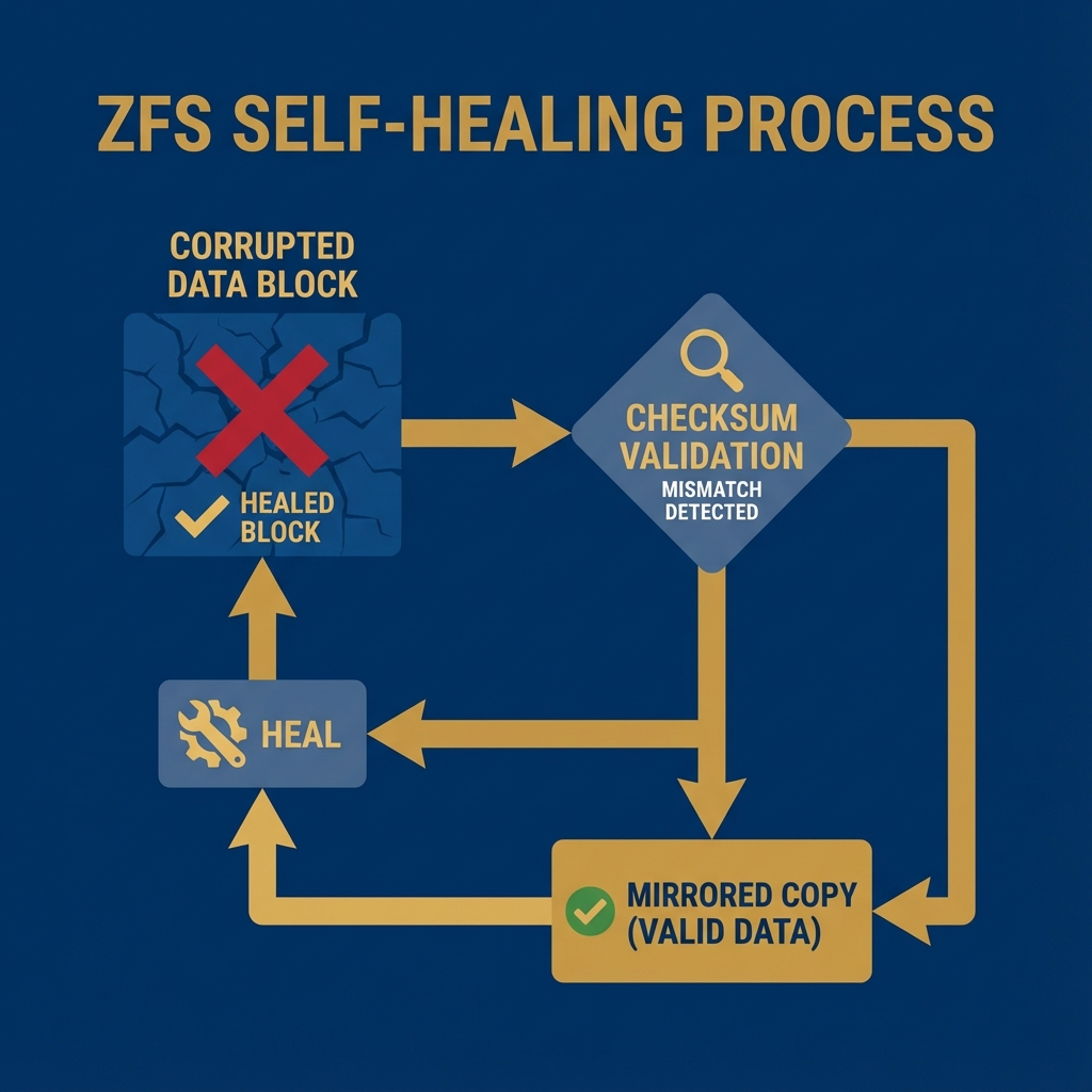 ZFS Self-Healing Process