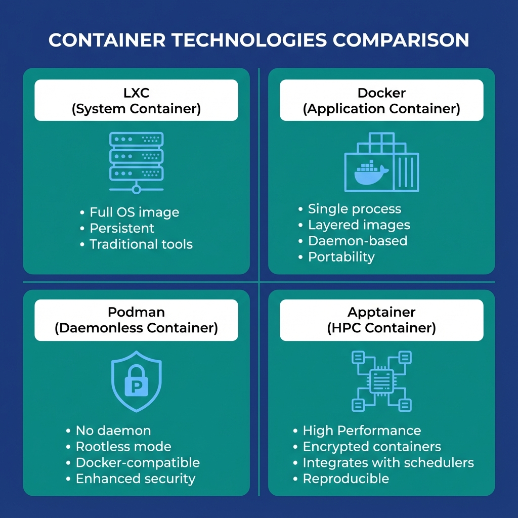 Container Technologies Comparison